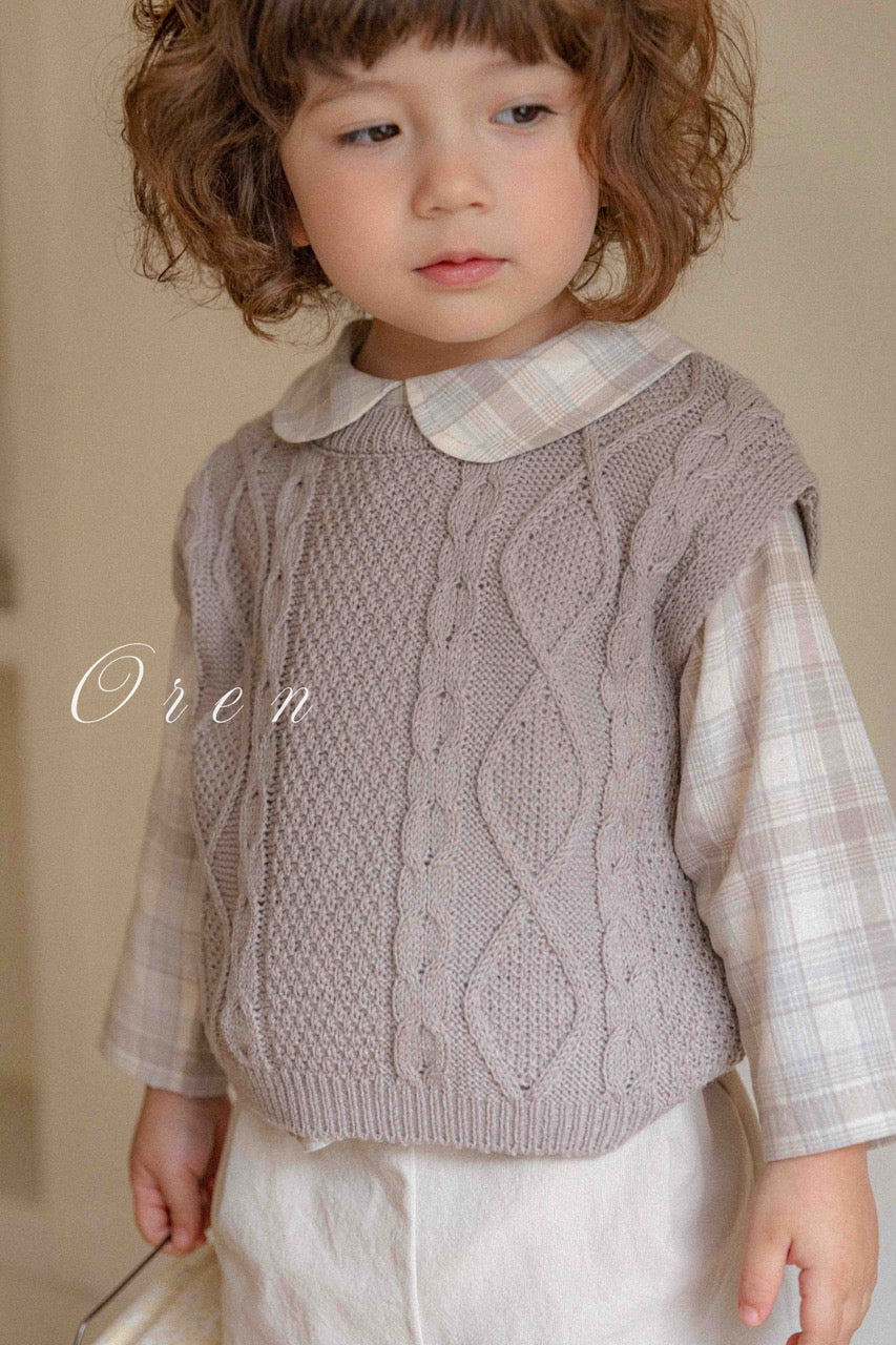 韓國童裝 25秋 | OR25321 Knit Vest