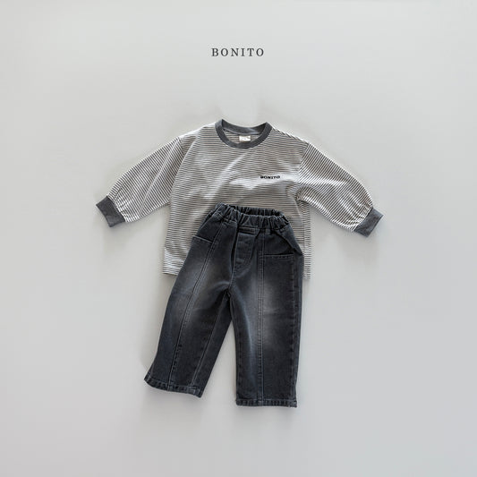 韓國童裝 25秋| BT25324 BONITO STRIPE TEE (70-140CM)