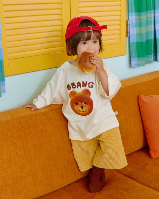 韓國童裝 26秋| OT12 Bread Raglan Tee Kids 上衣