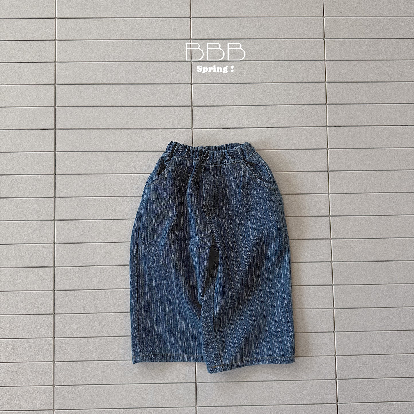 韓國童裝 26春 | BB40 Bebe Double Stripe Jeans (70-110cm)