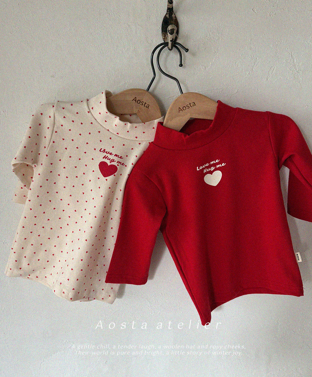 韓國童裝 25秋冬 | AO2423 Love Me Turtleneck