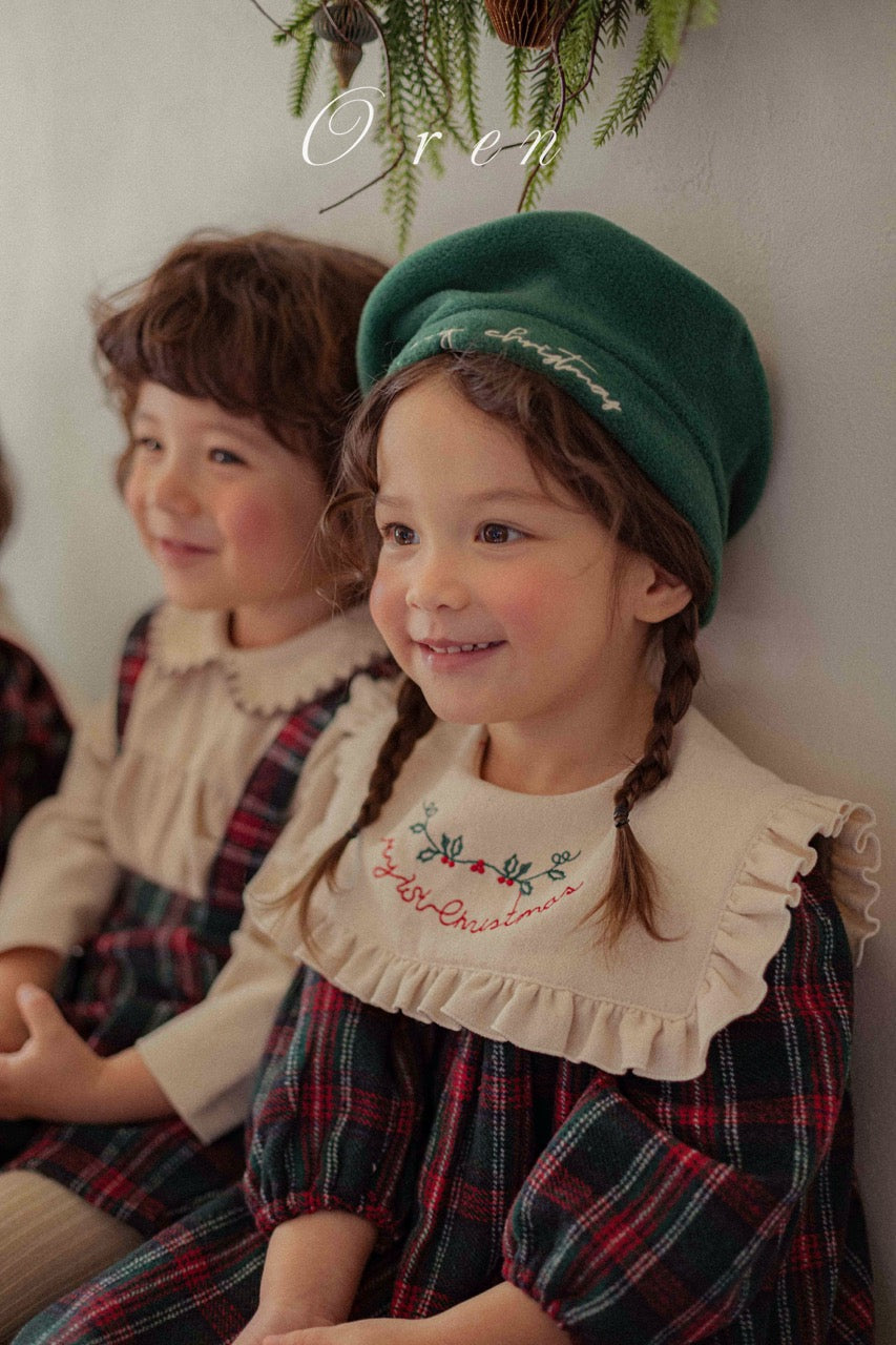 韓國童裝 25秋冬 | OR25505 聖誕款 Eve Check Kids OPS