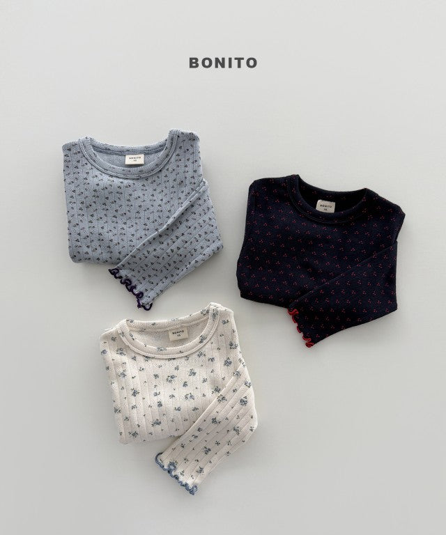 韓國童裝 26秋| BT56 Eyelet Pattern Tee 上衣 (80-140)