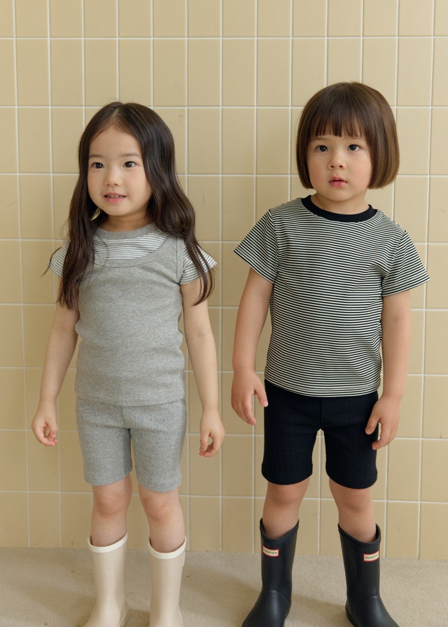 韓國童裝 26夏| DD14 Cozy Stripe Tee (75-140cm)