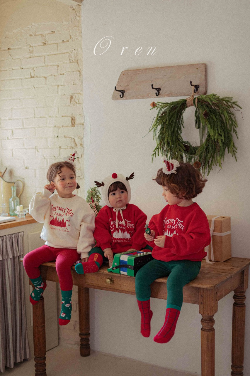 韓國童裝 25秋冬 | OR25507 聖誕款 親子 Christmas Fleece MTM (kids)