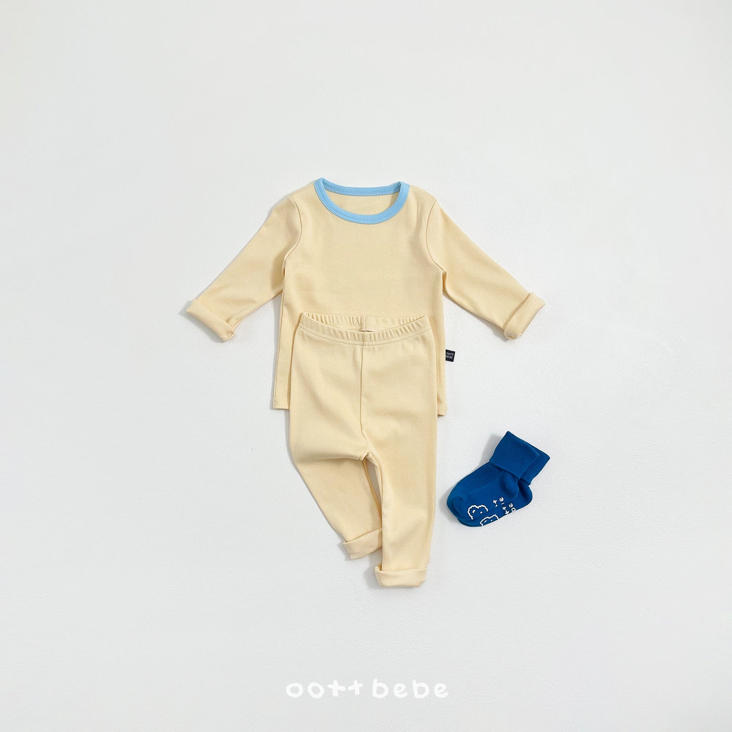 韓國童裝 26SS | OT04 Kids Modal Heart Top and Bottom Set (75-120cm)