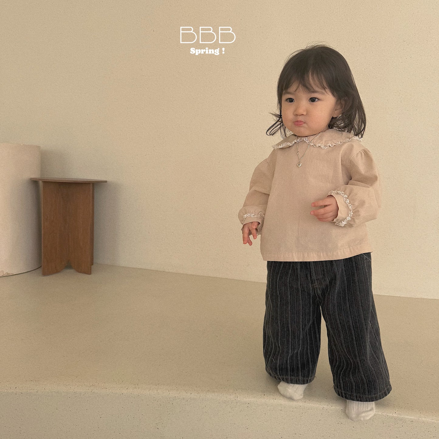 韓國童裝 26春 | BB40 Bebe Double Stripe Jeans (70-110cm)