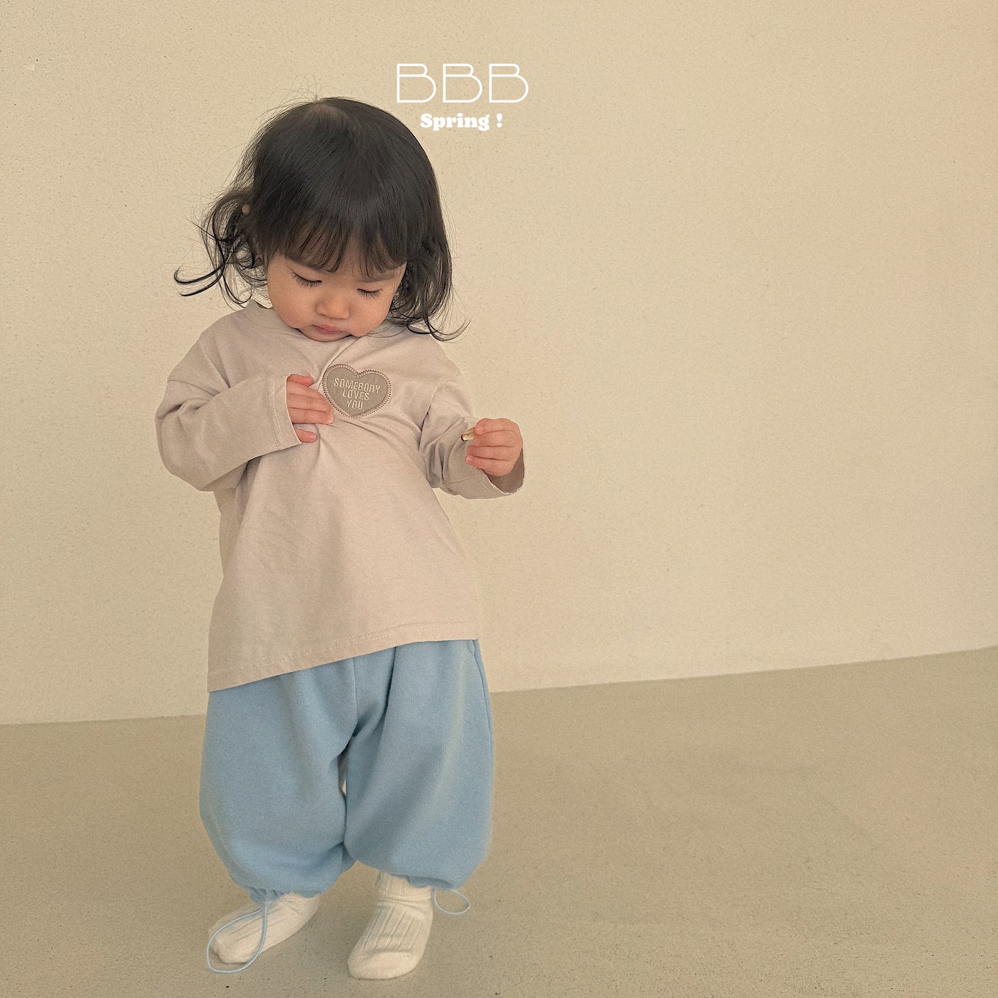 韓國童裝 26春 | BB06 Bebe Heart Box T-shirt (70-110cm)