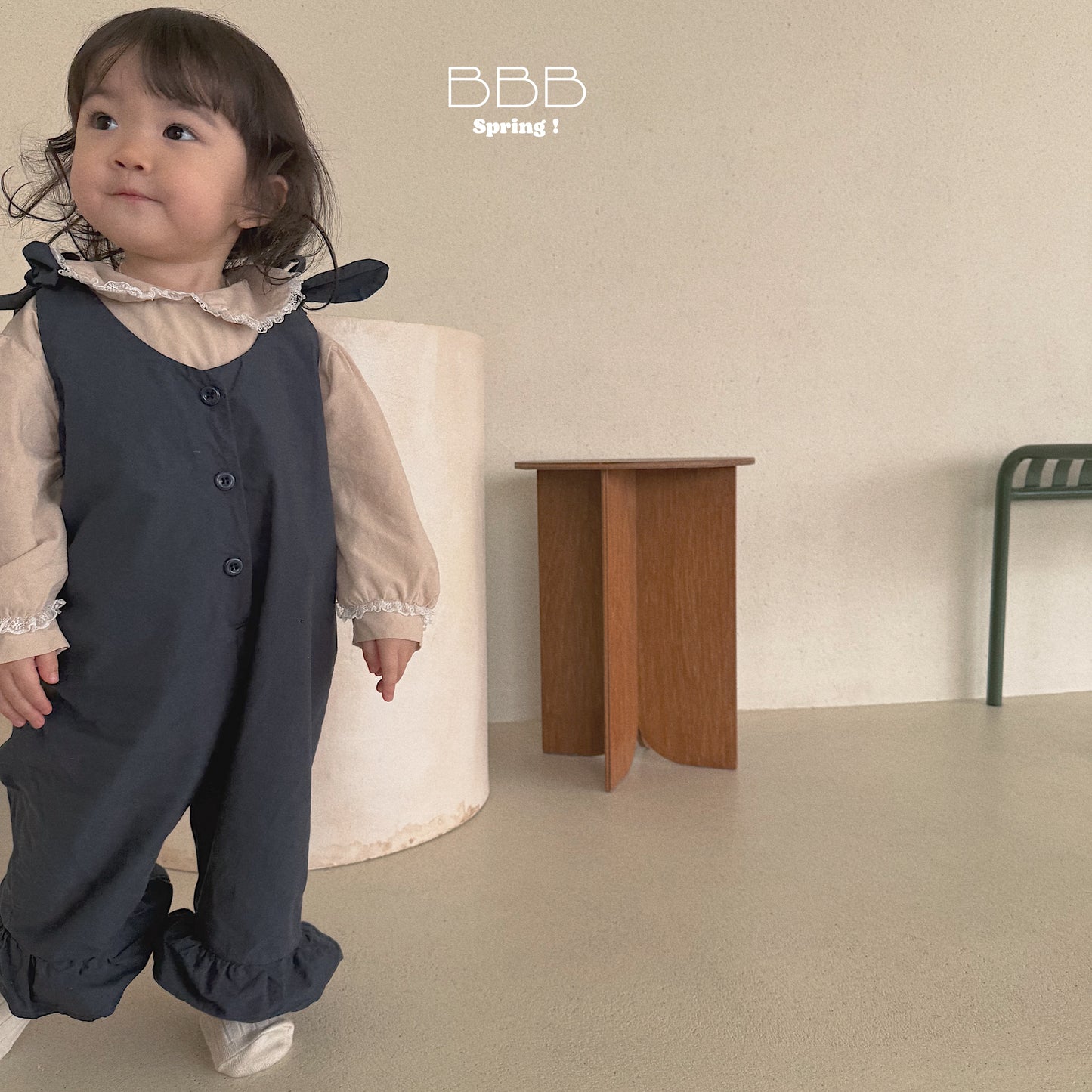 韓國童裝 26春 | BB21 Bebe Ruffle Romper Suit (70-110cm)