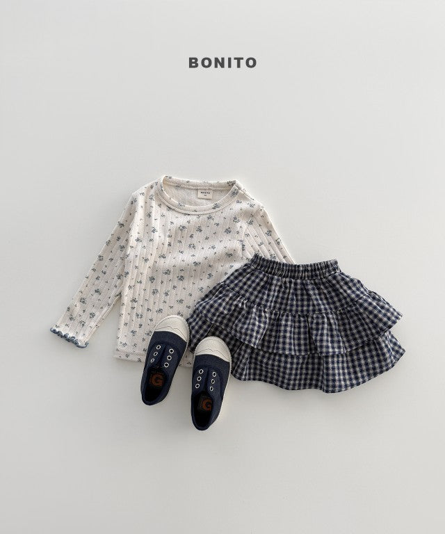 韓國童裝 26秋| BT56 Eyelet Pattern Tee 上衣 (80-140)