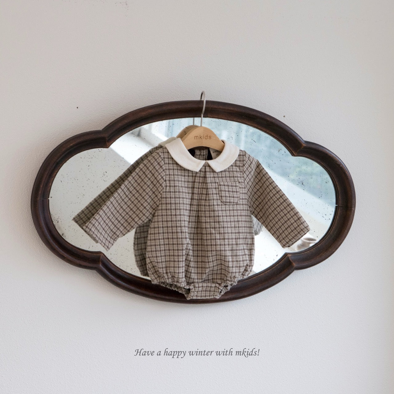 韓國童裝 25秋冬 | MD25406 Check Baby Suit