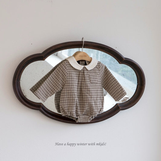 韓國童裝 25秋冬 | MD25406 Check Baby Suit