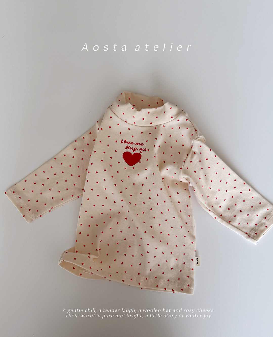 韓國童裝 25秋冬 | AO2423 Love Me Turtleneck