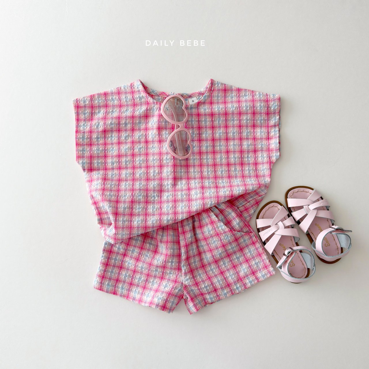 韓國童裝 26夏| DD10 Check Seersucker Set (75-140cm)