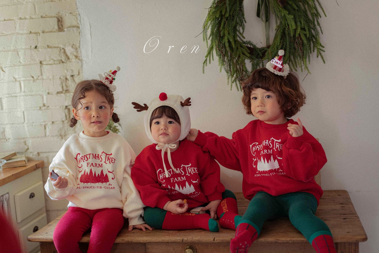韓國童裝 25秋冬 | OR25507 聖誕款 親子 Christmas Fleece MTM (kids)