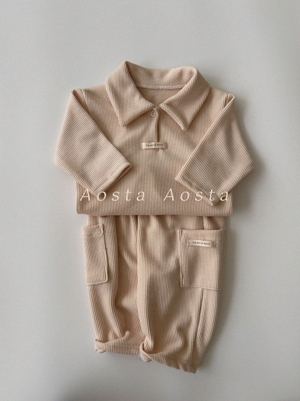 韓國童裝 26秋| AO55 Mulmul Collar T 上衣 (70-110)