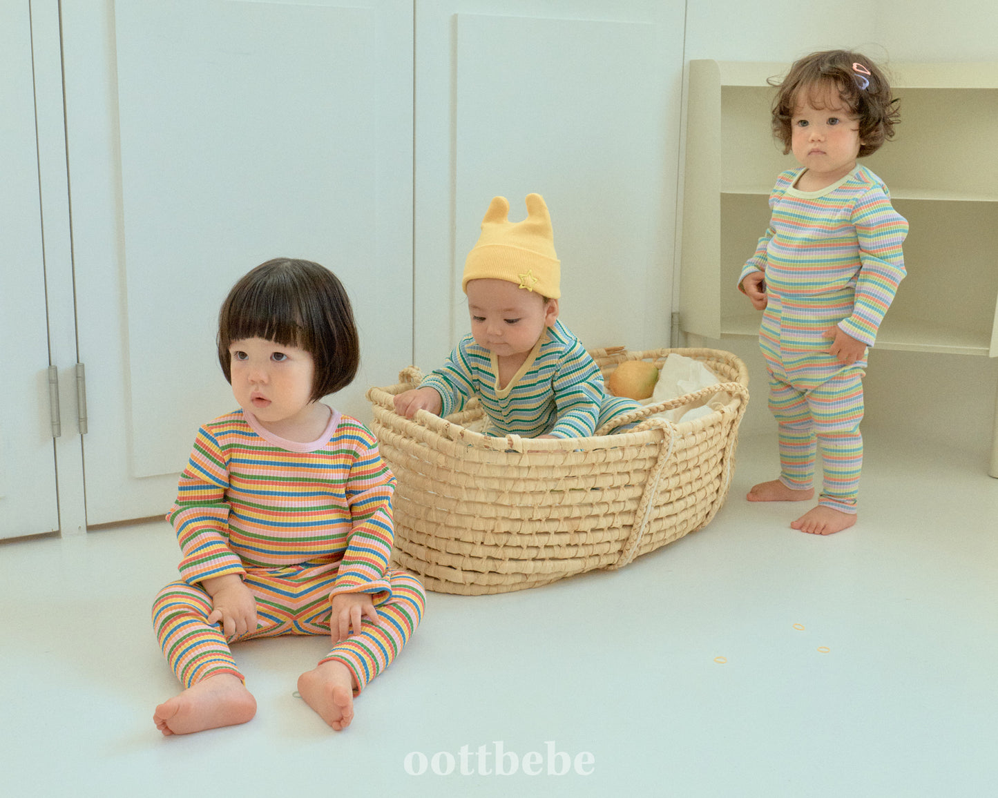 韓國童裝 | OT25342 OT Stripe Kids Top and Bottom Set