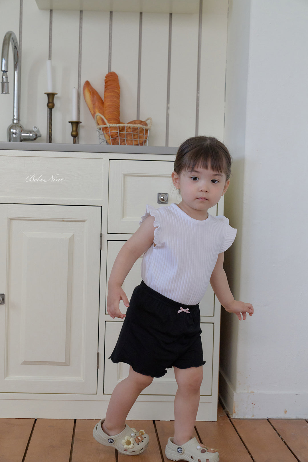 韓國童裝 26夏| BN47 Span Frill Leggings 彈性荷葉邊內搭褲