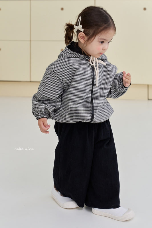 韓國童裝 25秋| BN25362 CHECK REVERSIBLE JUMPER 雙面穿
