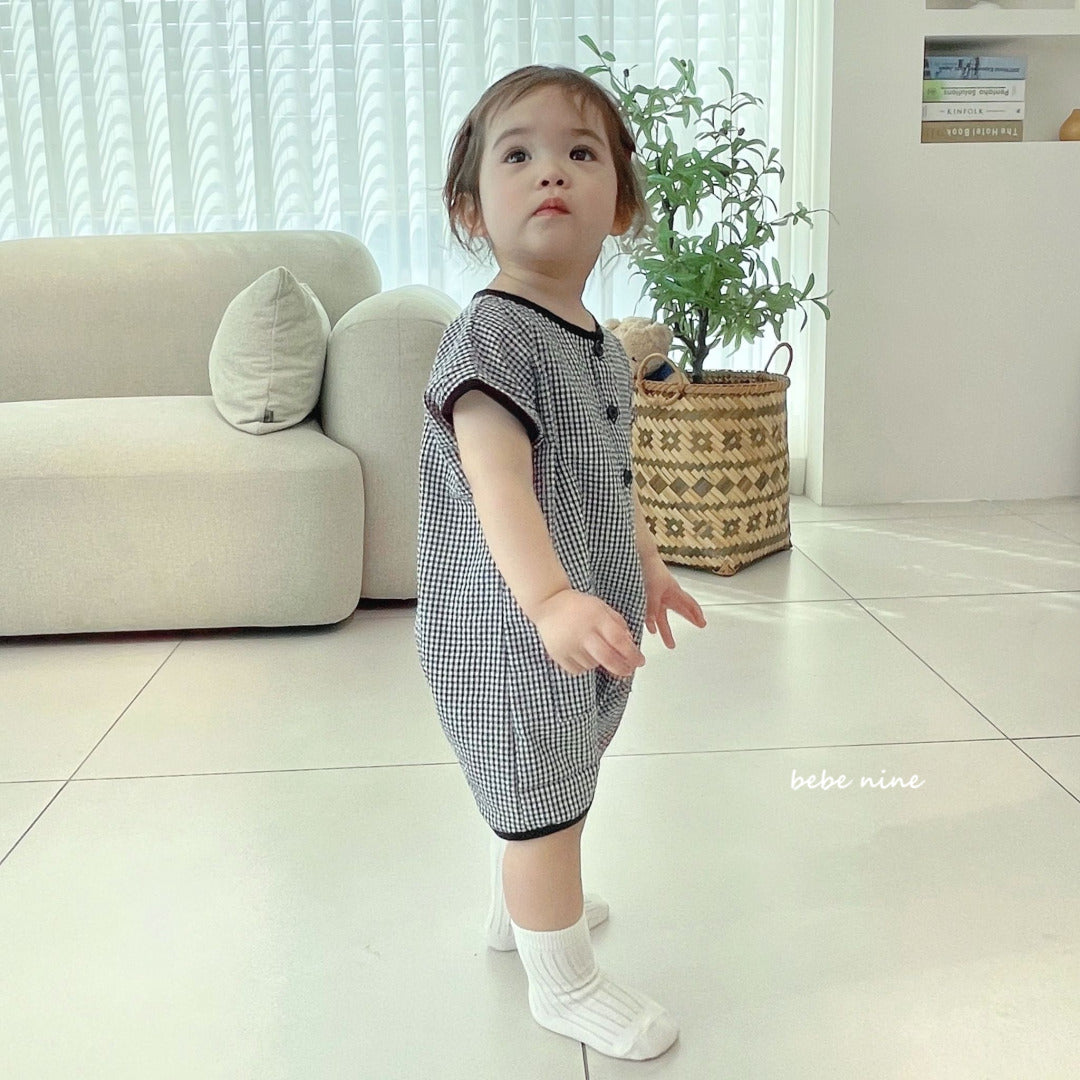 韓國童裝 25夏| BN25257 MONSHELL CHECK SUIT #同品牌4件85折