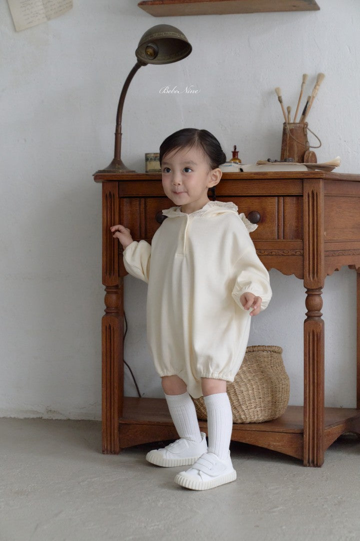 韓國童裝 26秋| BN53 Lace Hood Suit 連帽包屁衣 (12M-24M)