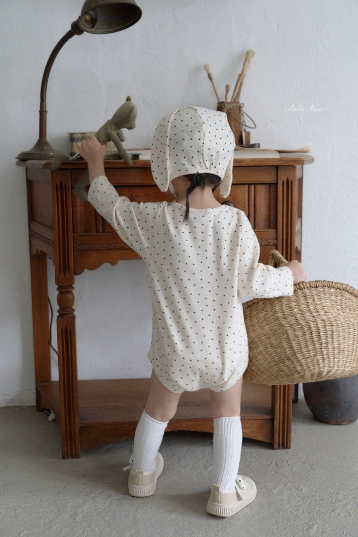 韓國童裝 26秋| BN14 Rib Dot Suit 包屁衣 (6M-18M)