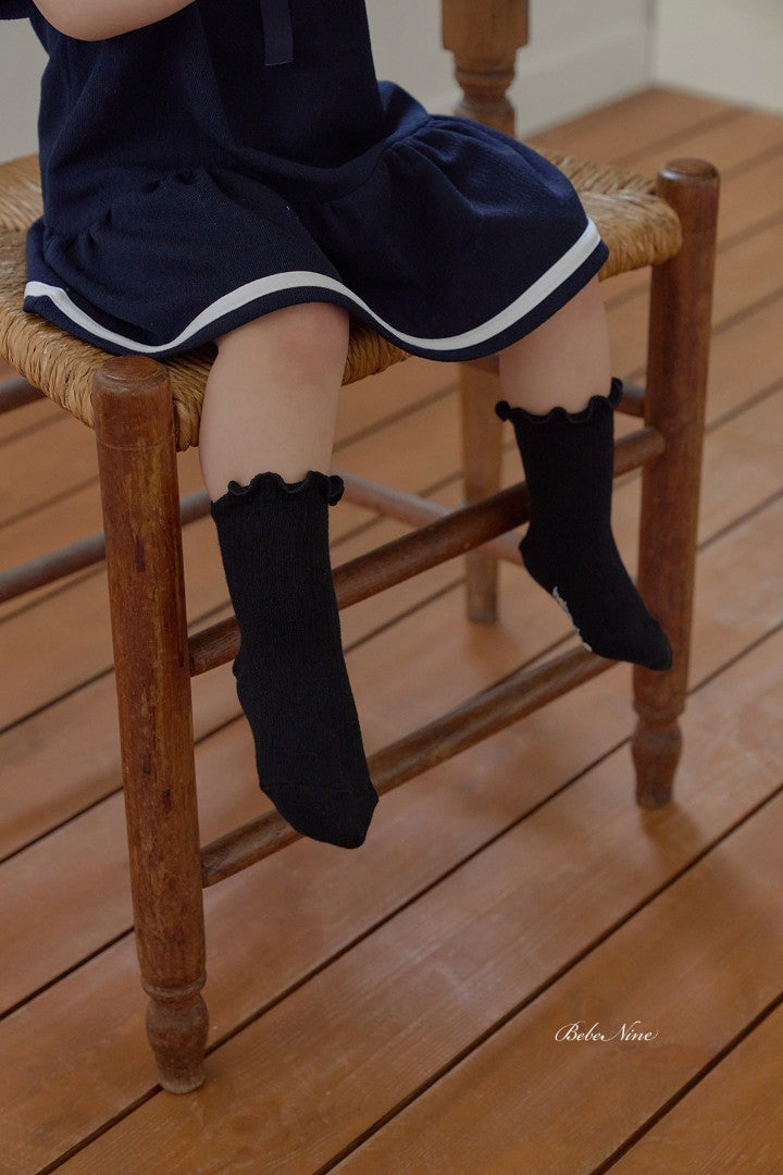 韓國童裝 26秋| BN64 Nine Frill Knee Socks Set 膝上襪(3雙裝) (S-L)