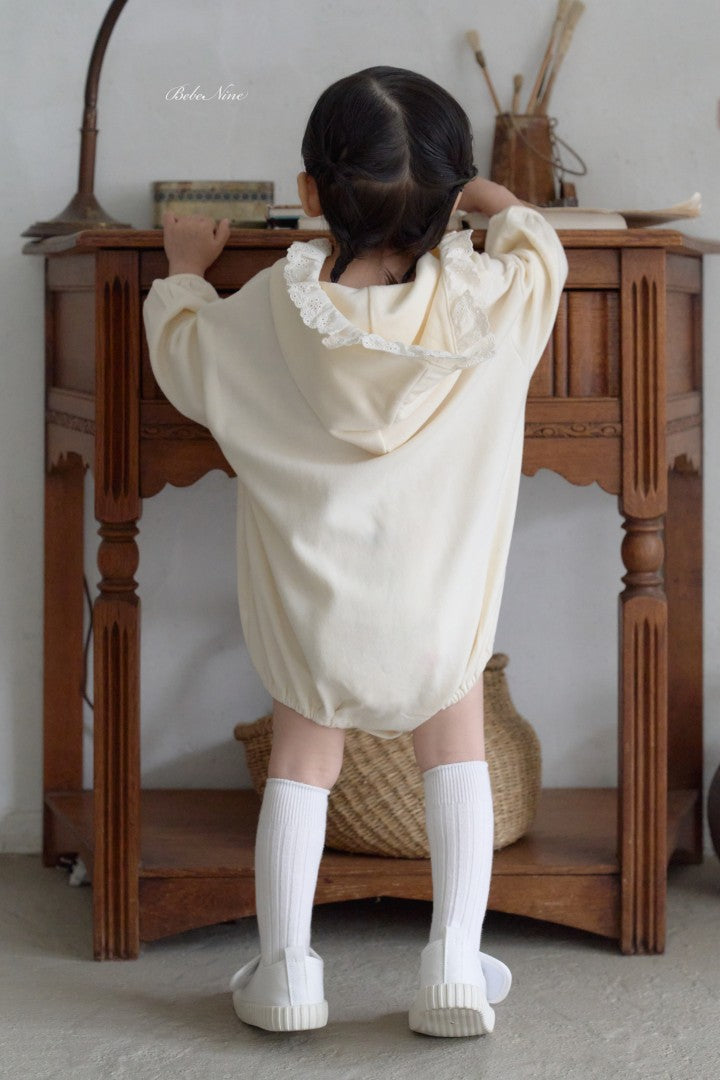 韓國童裝 26秋| BN53 Lace Hood Suit 連帽包屁衣 (12M-24M)
