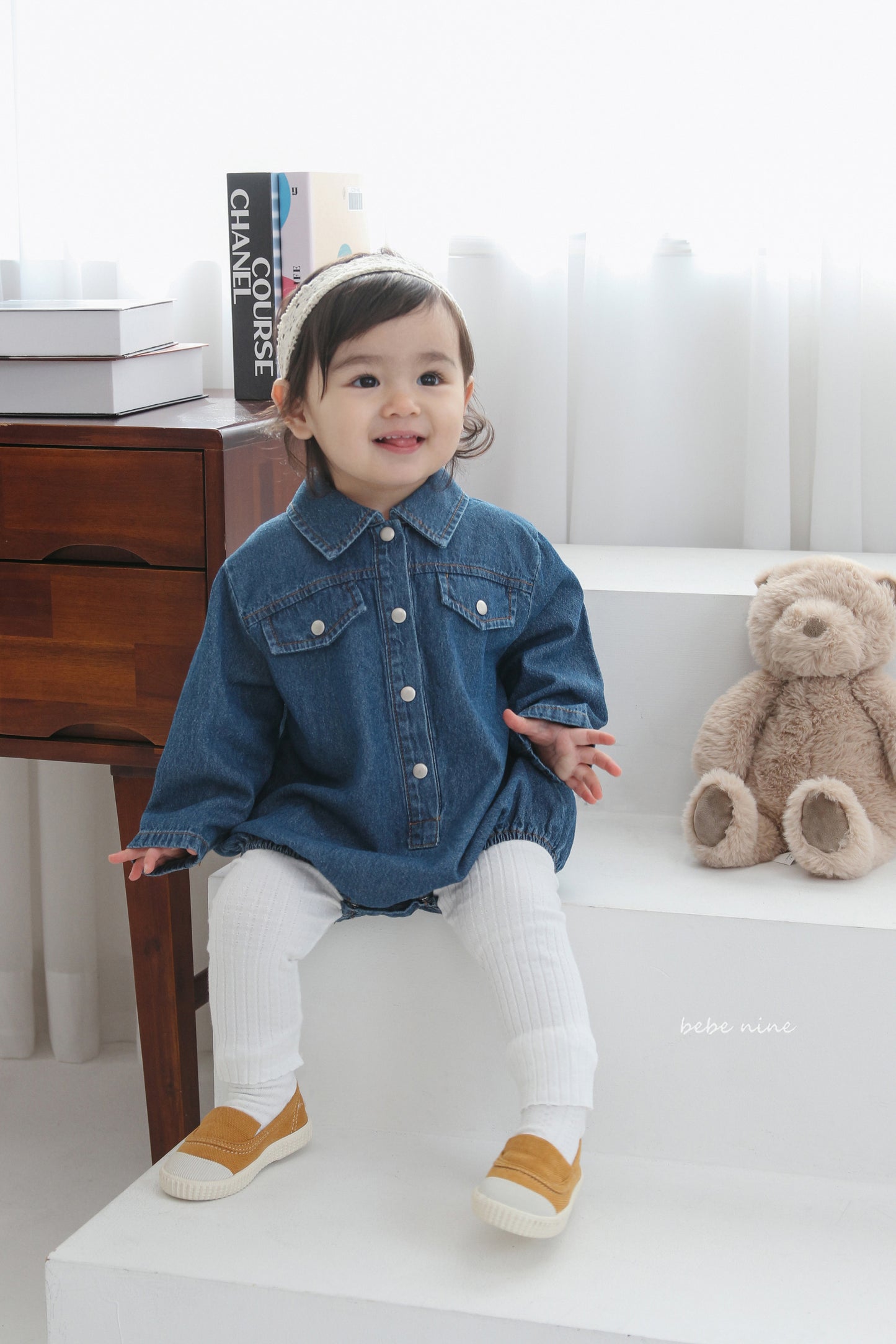 韓國童裝 26春 | BN02 Denim Shirt Suit (65~90cm)