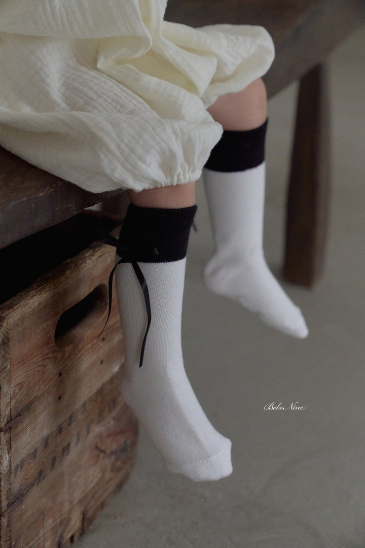 韓國童裝 26秋| BN63 Nine Ribbon Half Stockings Set 中筒襪(2雙裝) (S-L)