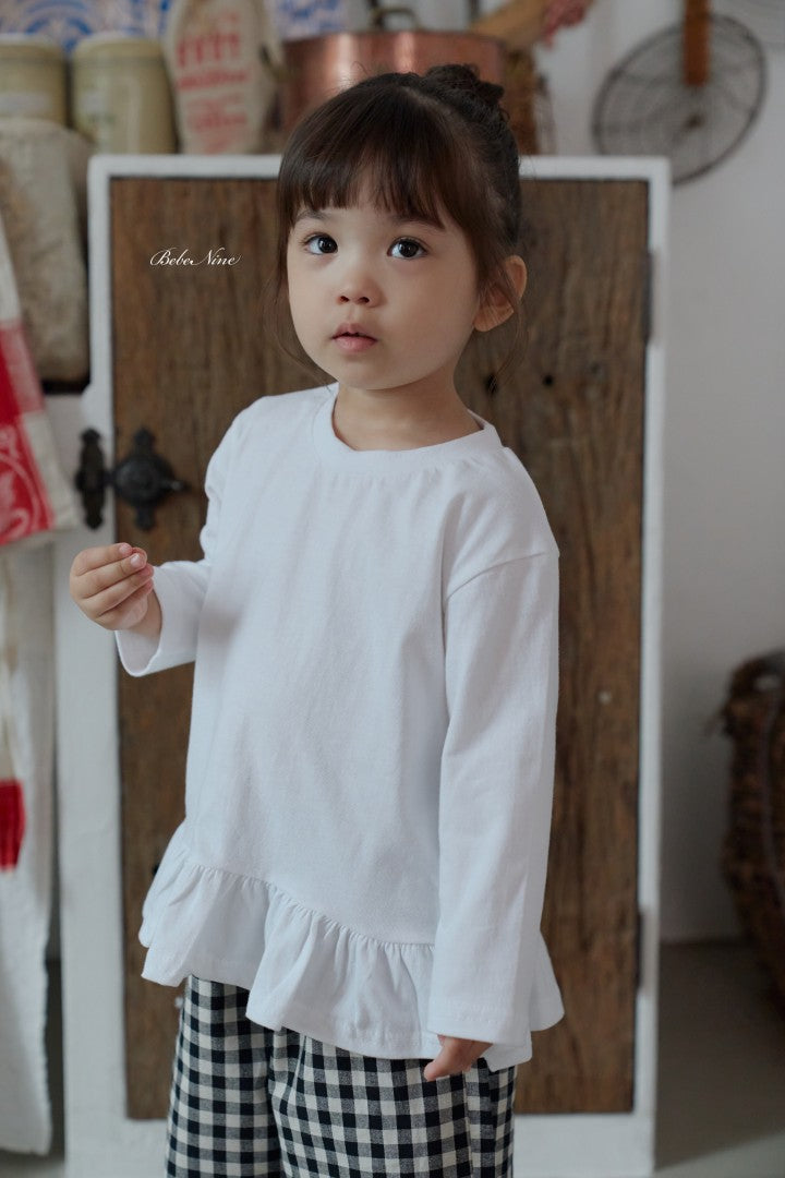韓國童裝 26秋| BN55 Basic Frill Plain Tee 上衣 (75-115)