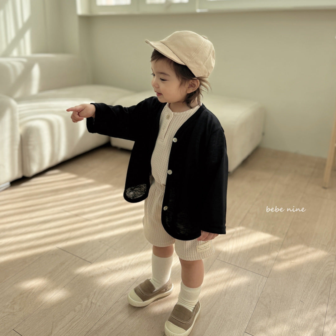 韓國童裝 25夏| BN25215 Daily Slub Cardigan (baby & kids) #同品牌4件85折