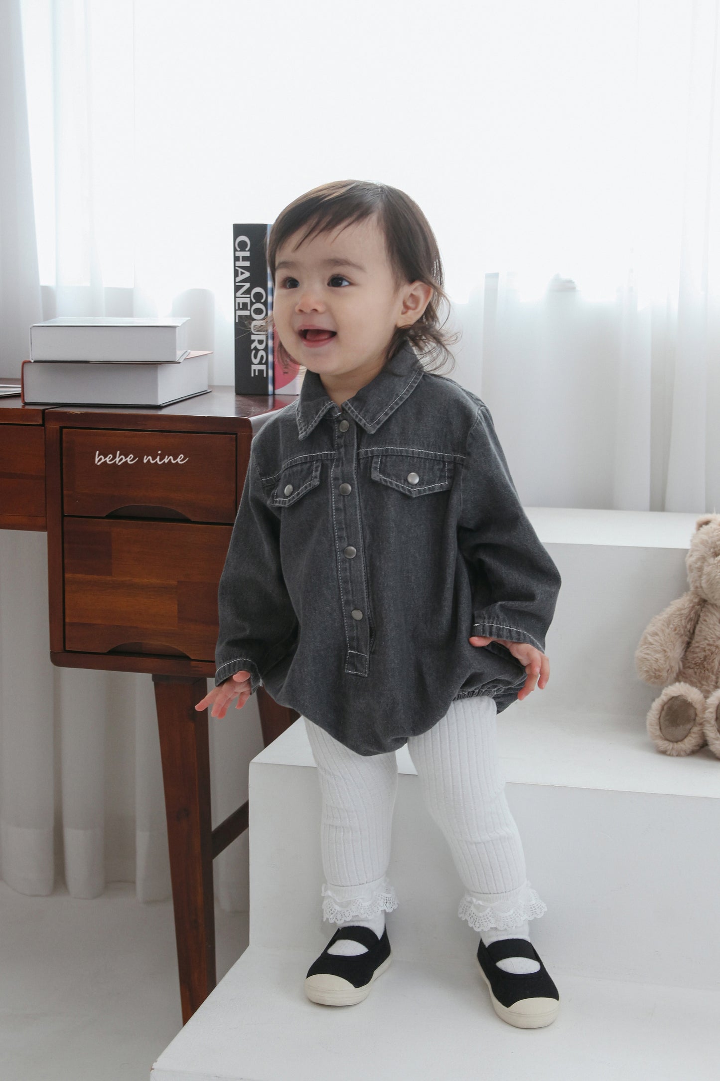 韓國童裝 26春 | BN02 Denim Shirt Suit (65~90cm)