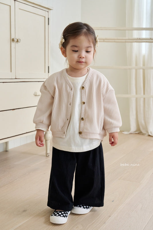 韓國童裝 25秋| BN25366 COCO WAFFLE CARDIGAN