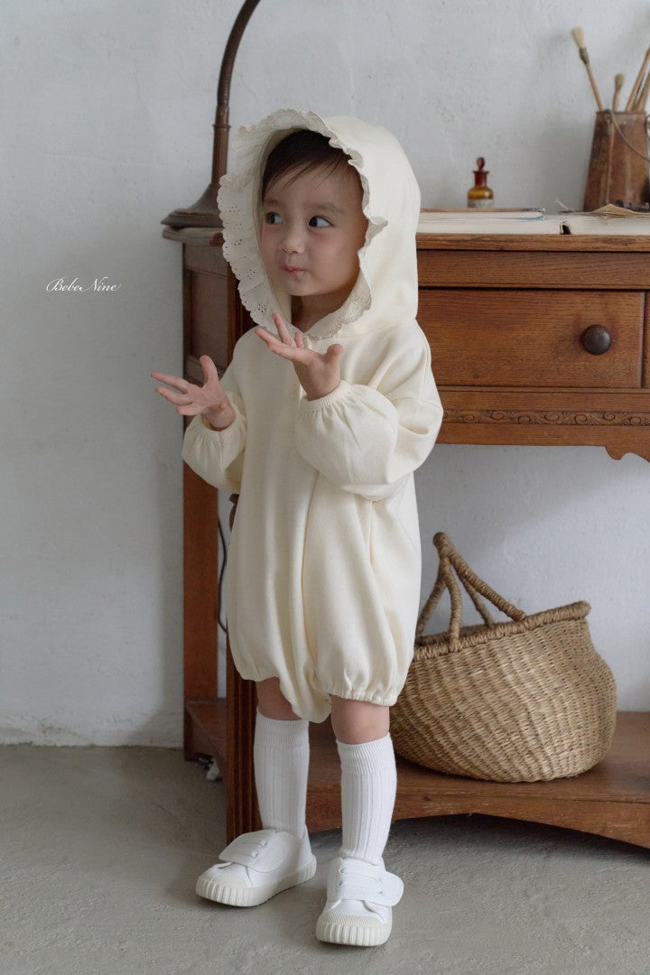 韓國童裝 26秋| BN53 Lace Hood Suit 連帽包屁衣 (12M-24M)