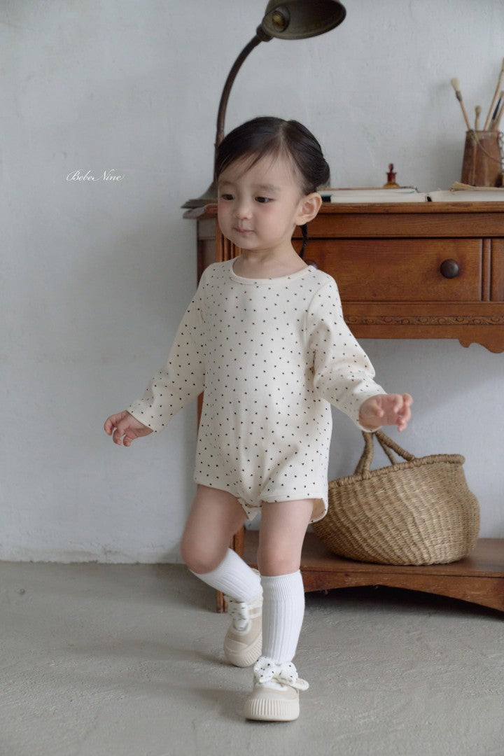 韓國童裝 26秋| BN14 Rib Dot Suit 包屁衣 (6M-18M)