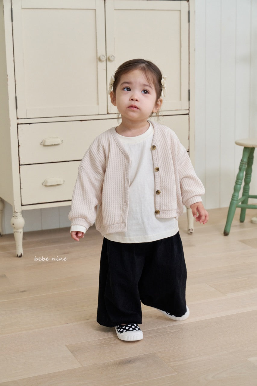 韓國童裝 25秋| BN25366 COCO WAFFLE CARDIGAN