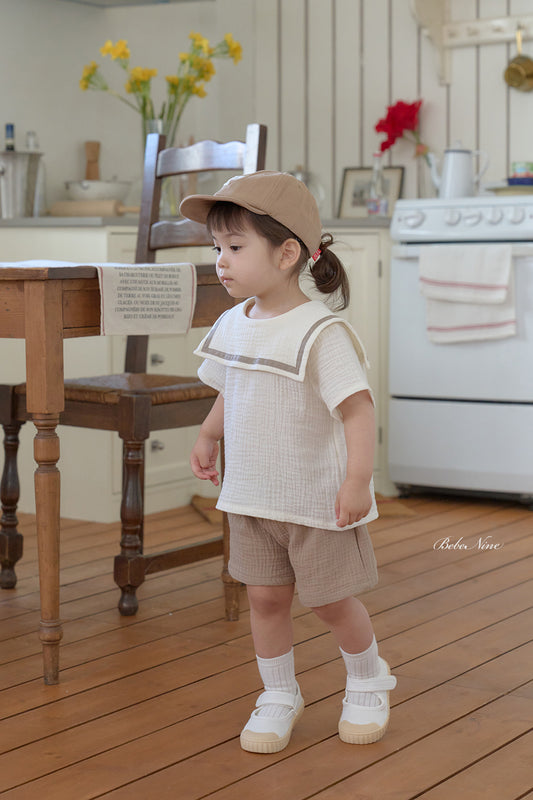 韓國童裝 26夏| BN05 Marine Square Set 海軍風方領套裝