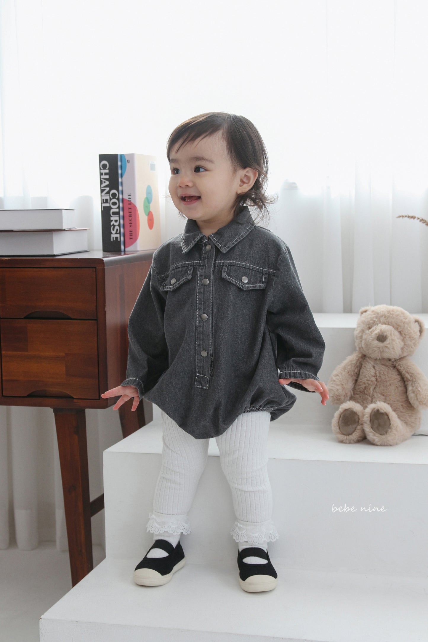 韓國童裝 26春 | BN02 Denim Shirt Suit (65~90cm)