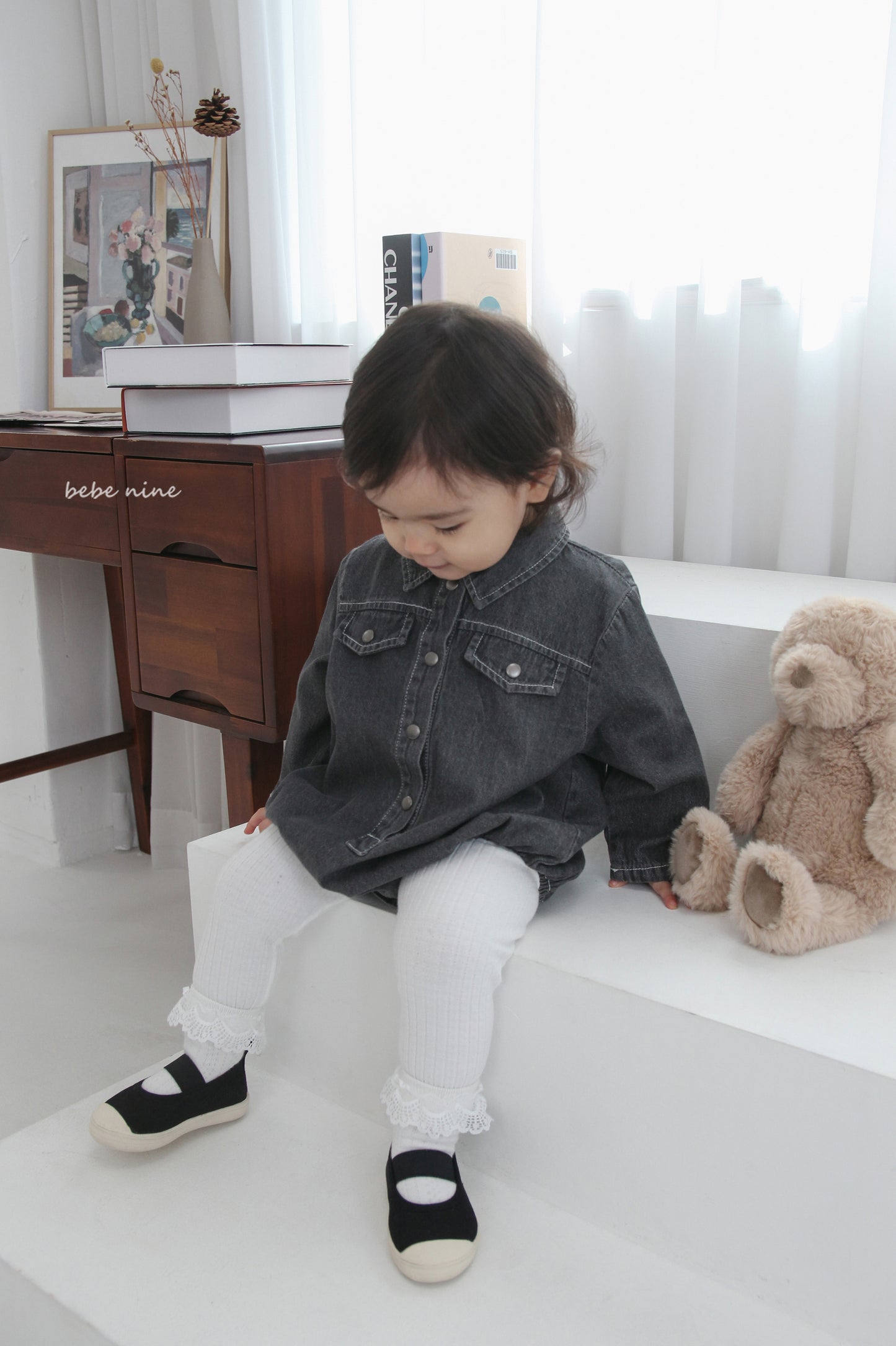 韓國童裝 26春 | BN02 Denim Shirt Suit (65~90cm)