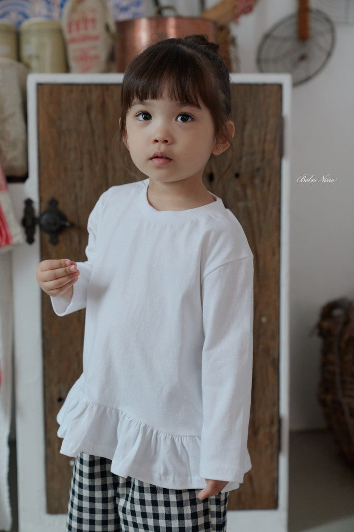 韓國童裝 26秋| BN55 Basic Frill Plain Tee 上衣 (75-115)