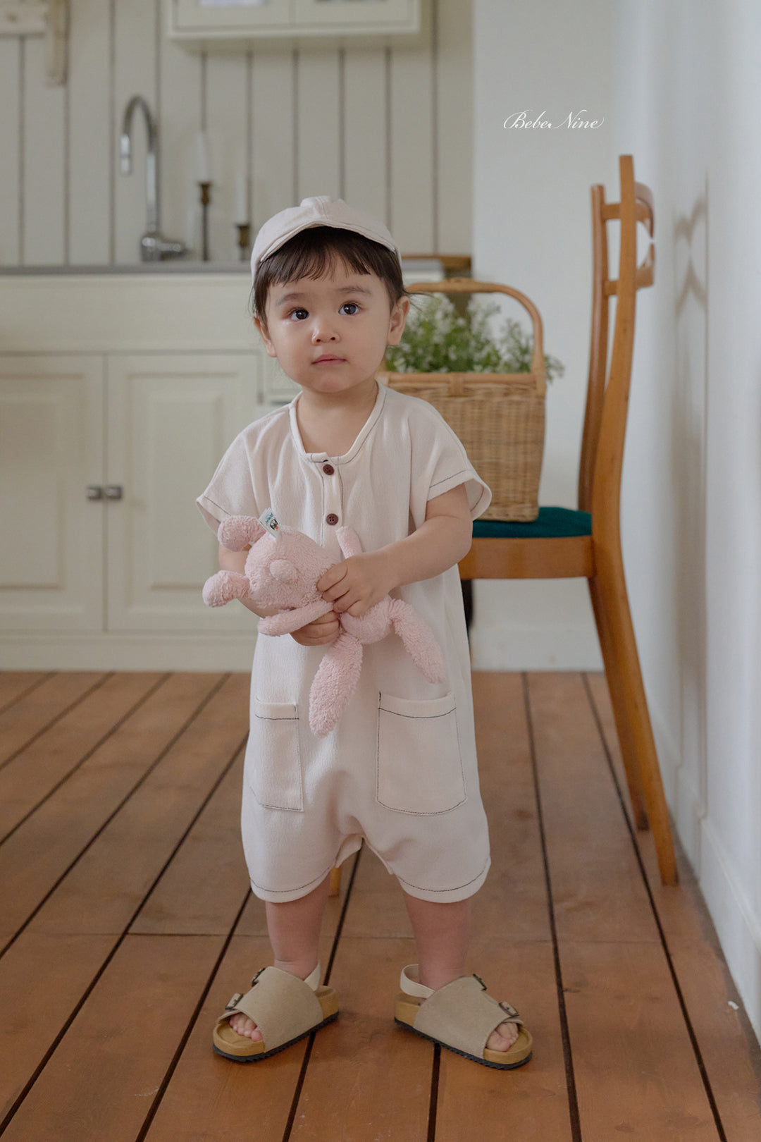 韓國童裝 26夏| BN37 Line Pocket Suit 線條口袋連身衣