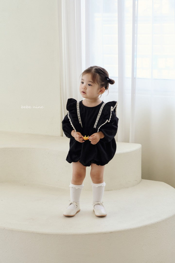 韓國童裝 26秋| BN65 Nine Frill Half Stockings Set 中筒襪(3雙裝) (S-L)
