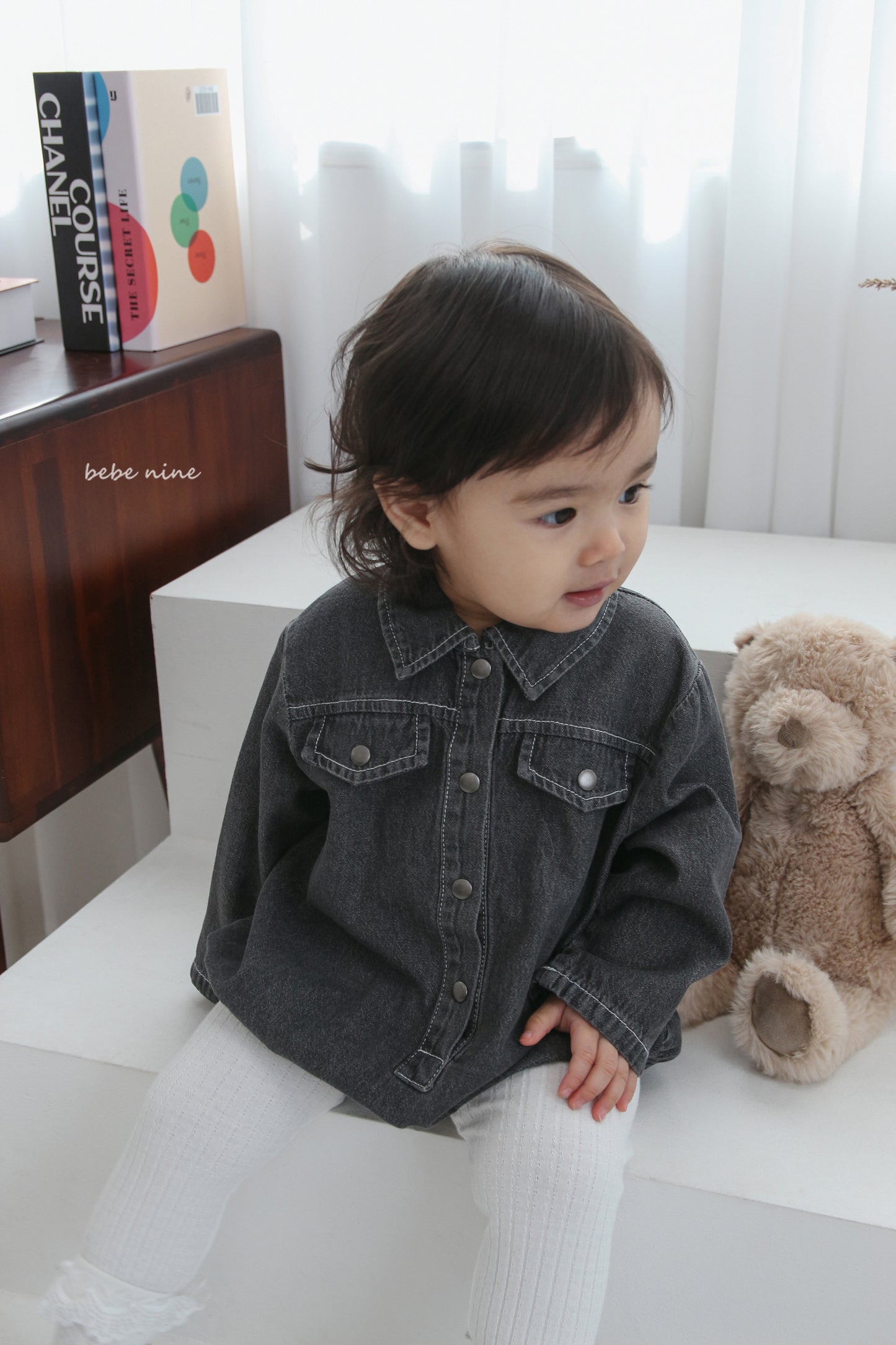 韓國童裝 26春 | BN02 Denim Shirt Suit (65~90cm)