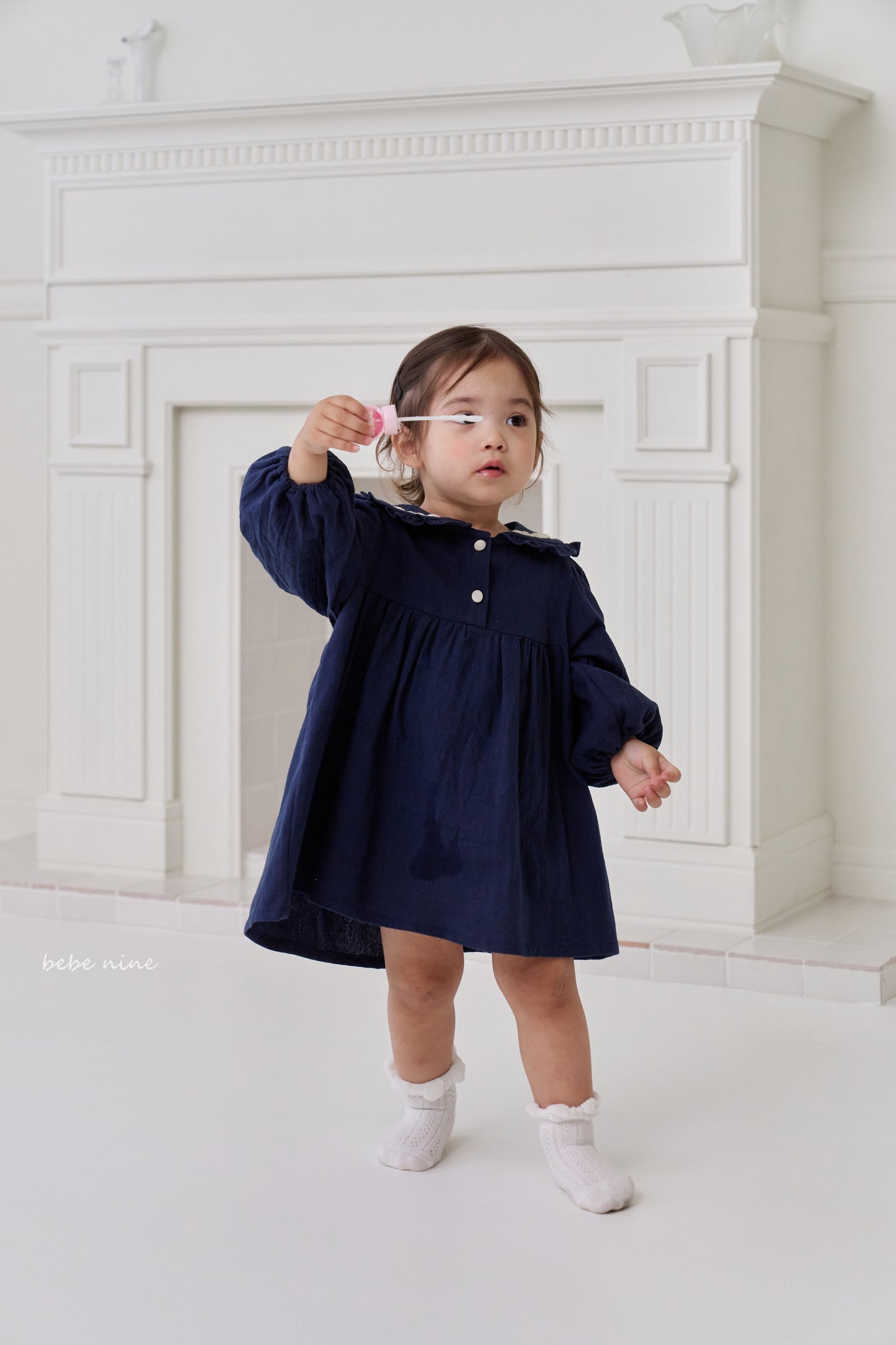韓國童裝 25秋| BN25329 FRILL SAILOR DRESS