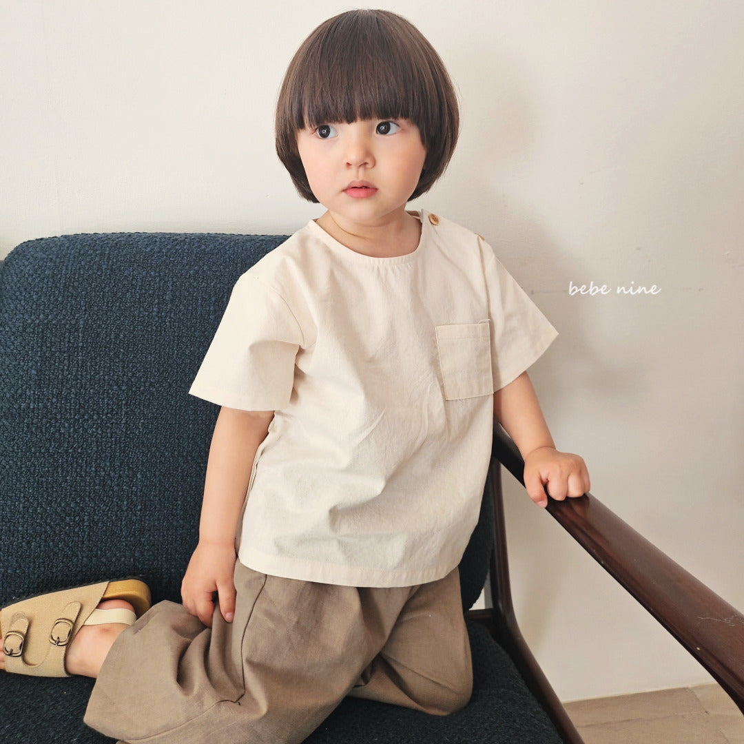 韓國童裝 25夏| BN25271 LEON BUTTOM TEE #同品牌4件85折