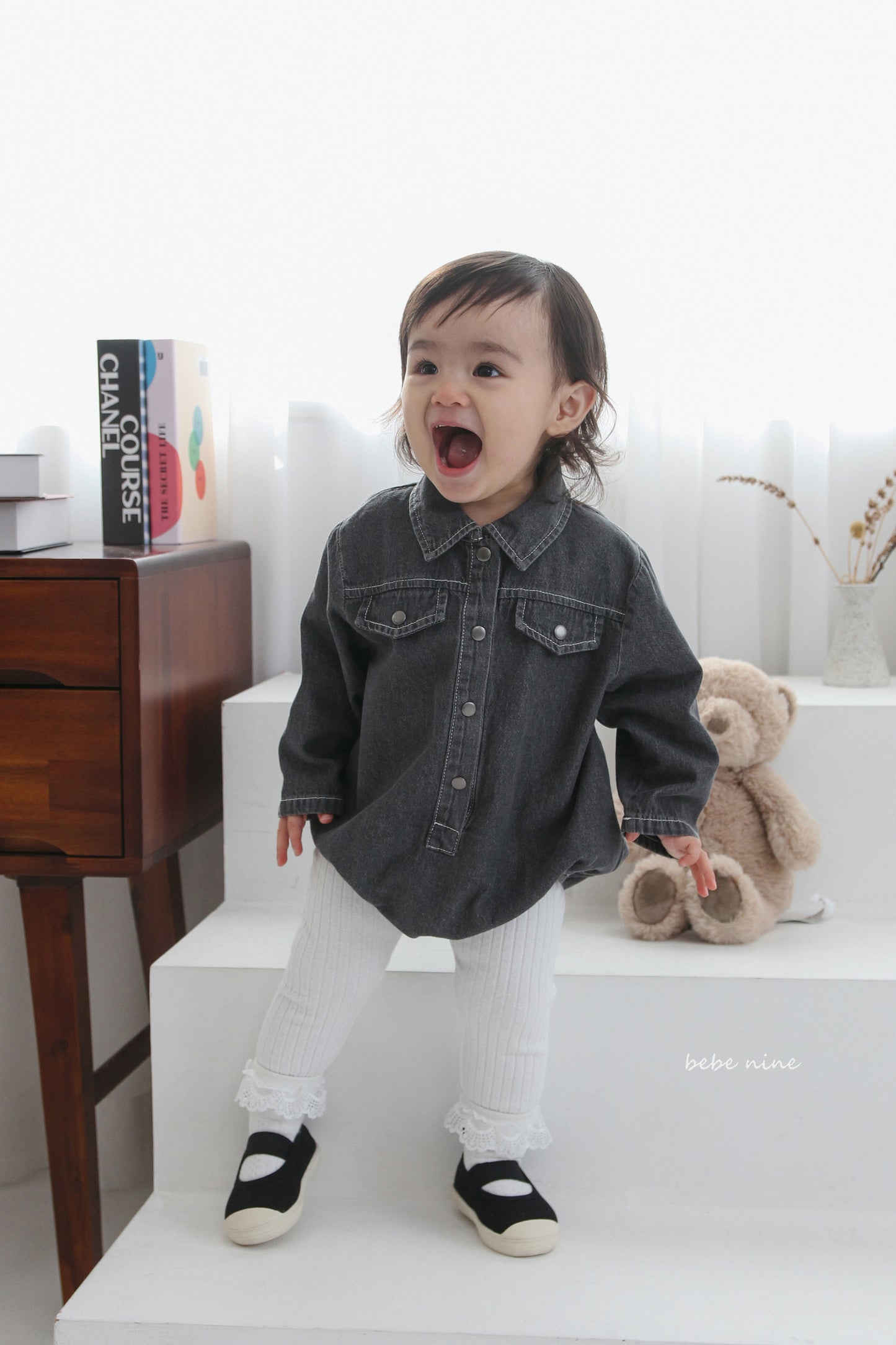 韓國童裝 26春 | BN02 Denim Shirt Suit (65~90cm)