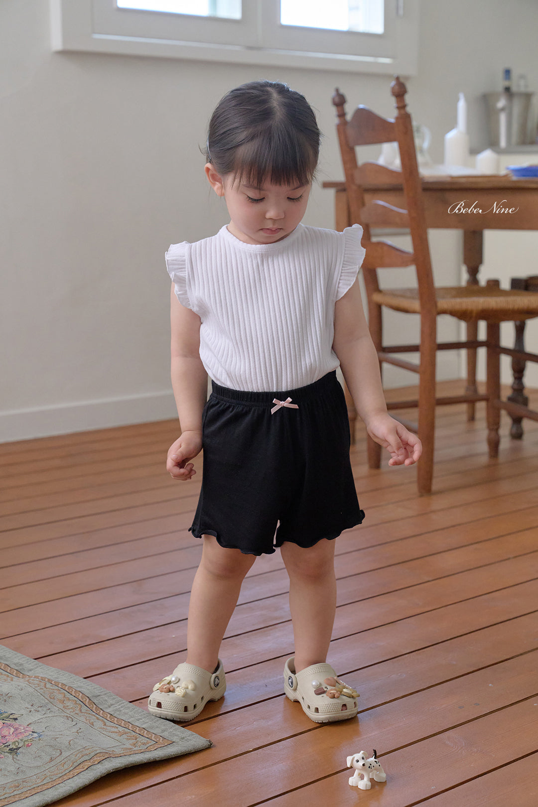 韓國童裝 26夏| BN47 Span Frill Leggings 彈性荷葉邊內搭褲