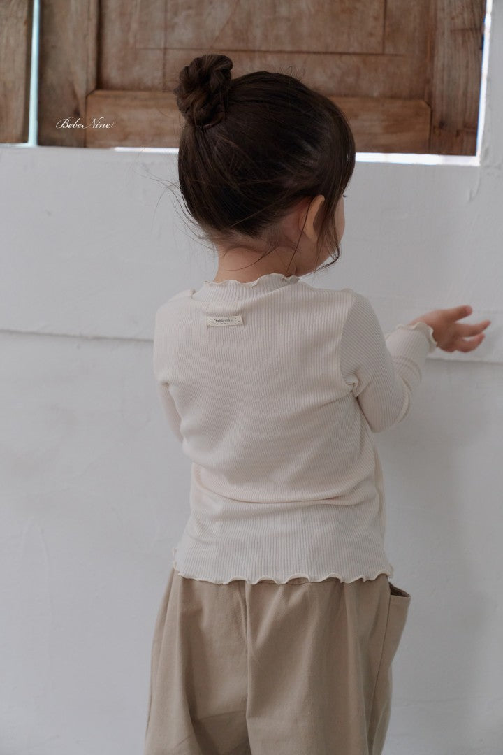 韓國童裝 26秋| BN54 Soft Frill Ribbed Tee 上衣 (75-115)