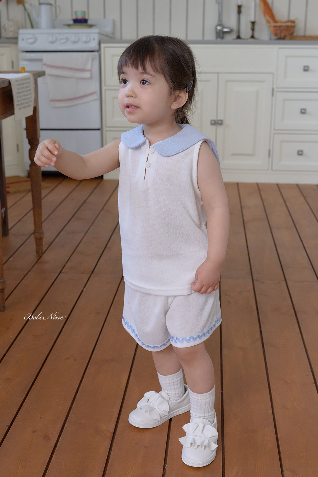 韓國童裝 26夏| BN28 Collar Sleeveless Set 翻領無袖套裝